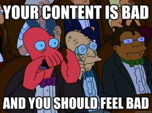 Are you putting your blog content on a site where it's not appropriate?
