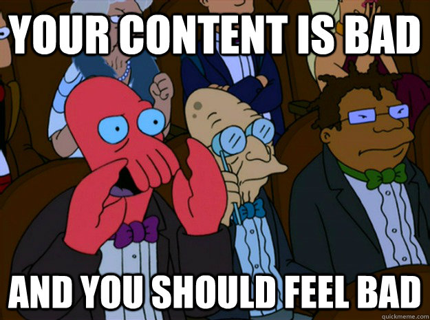 Are you putting your blog content on a site where it's not appropriate?