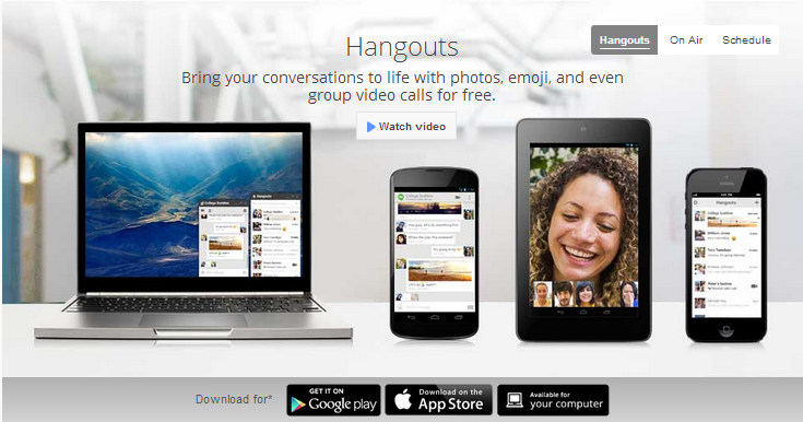 Google hangout banner