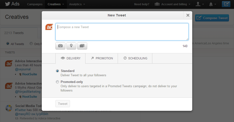 Scheduled Tweets in Ads Dashboard Scheduled Tweets in Ads Dashboard